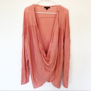 H by Halston | Long Sleeve Crossover Cardigan Top